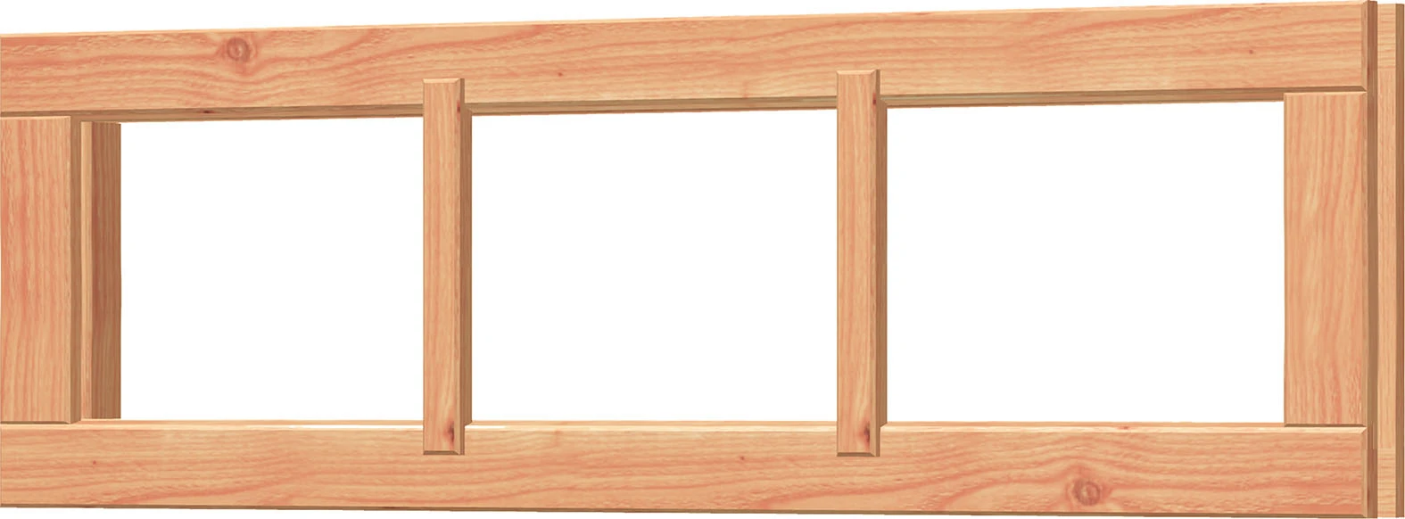 Trendhout Vast panoramaraam 107.2 x 34.2 cm Wit - Afbeelding 1