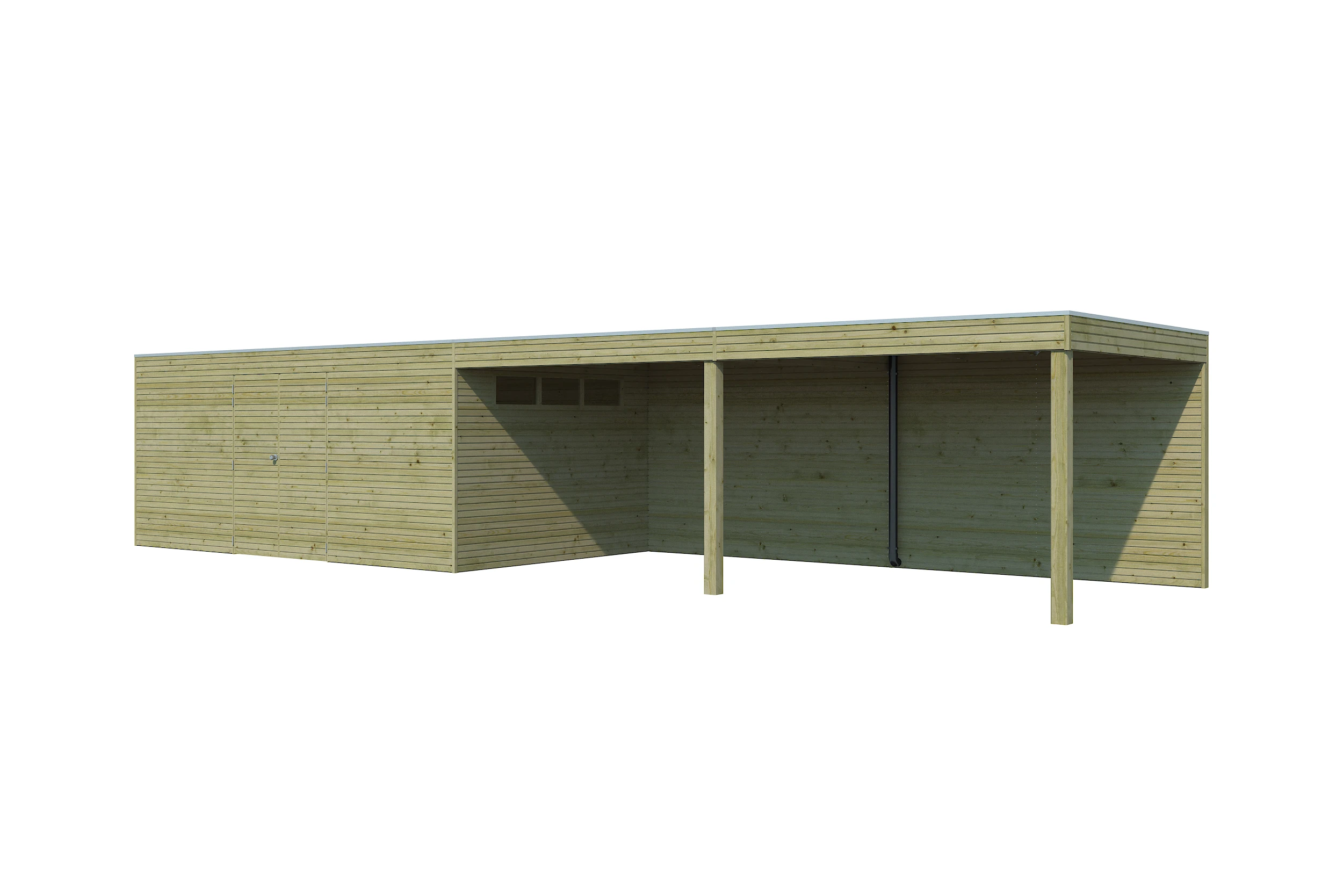 Woodlands Blokhut QB Groen Geïmpregneerd 1110 x 300 cm - Afbeelding 3
