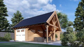 Trendhout Kapschuur De Hofstee XXL 785 x 595 cm - Afbeelding 1