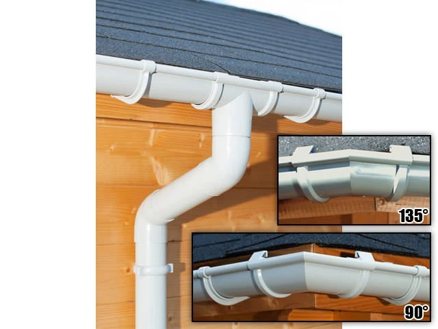 PVC Dakgoot Vijfhoekig Dak GD16 Grijs - Afbeelding 2