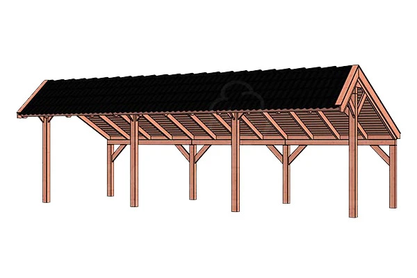 Trendhout Douglas Kapschuur De Heerd 900 x 425 cm - Afbeelding 1
