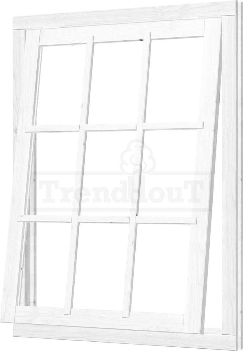 Trendhout Uitzetraam met Kozijn 108.5 x 143 cm Wit - Afbeelding 3