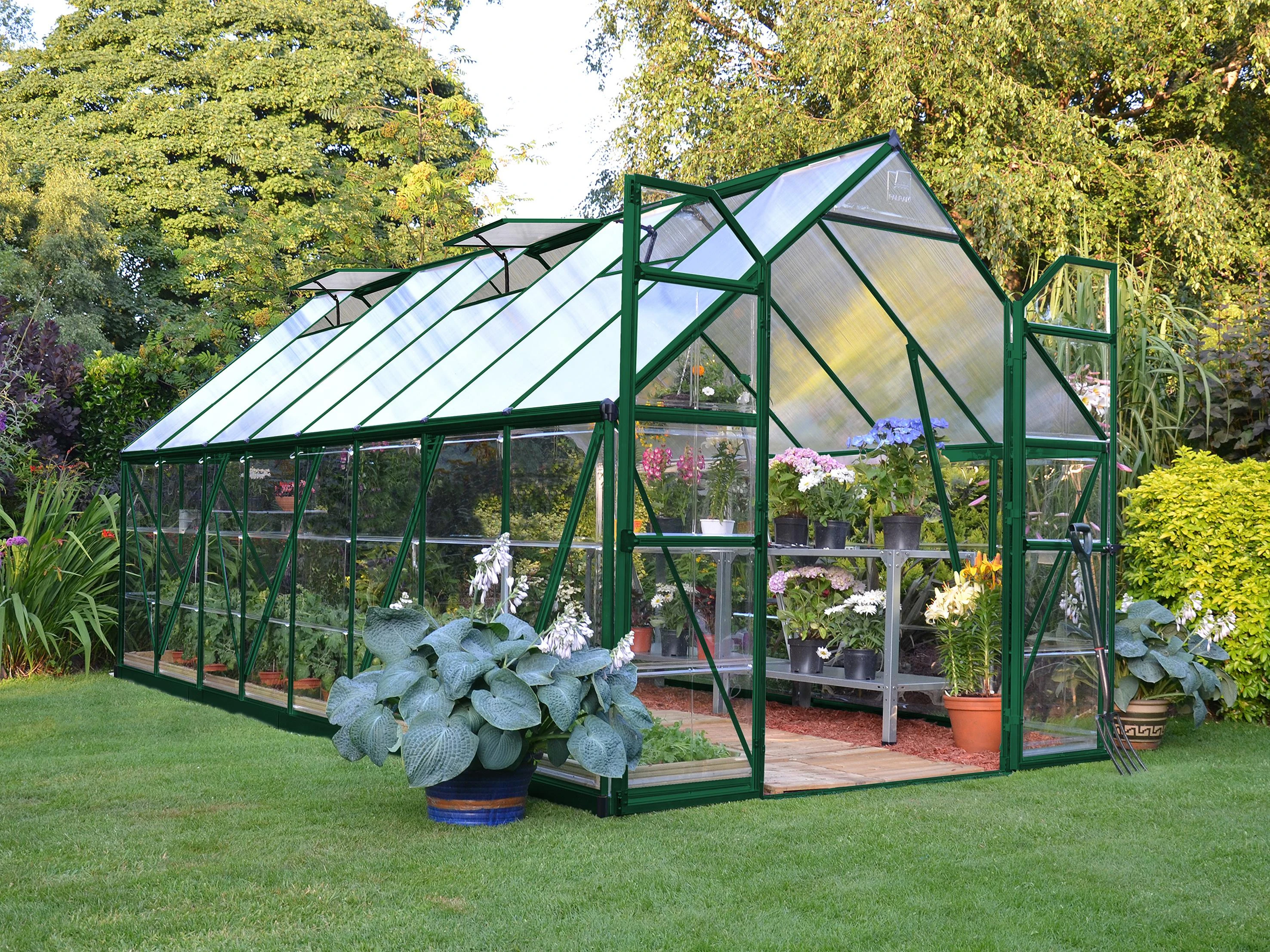 Palram Canopia Tuinkas Balance 244 x 487 cm Groen - Afbeelding 1