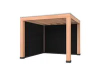 Douglas overkapping, 300 x 300, met zwarte achterwand en zijwand, Westwood Modern