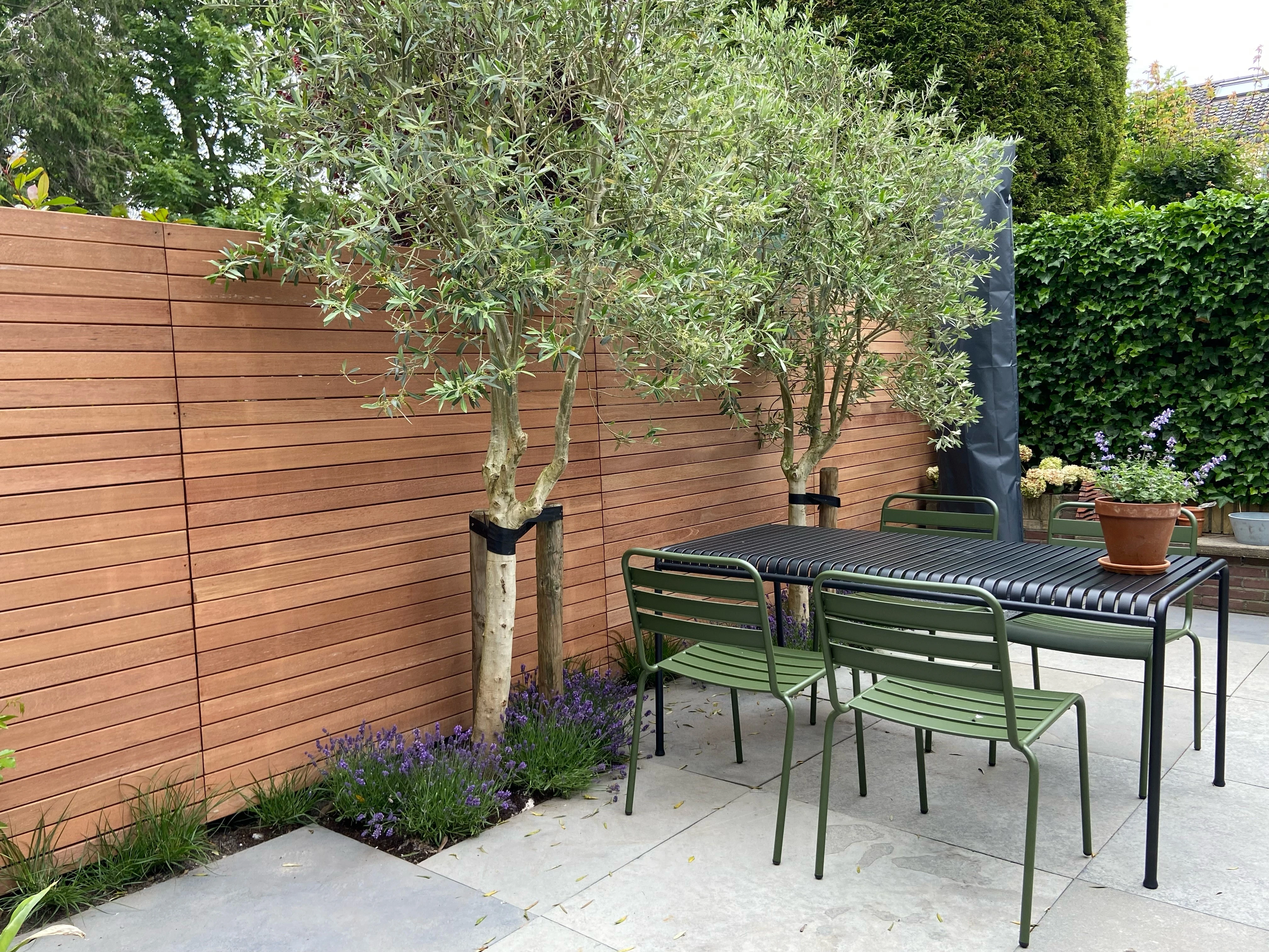 Hardhout Schutting Modern 180 x 180 cm - Afbeelding 2