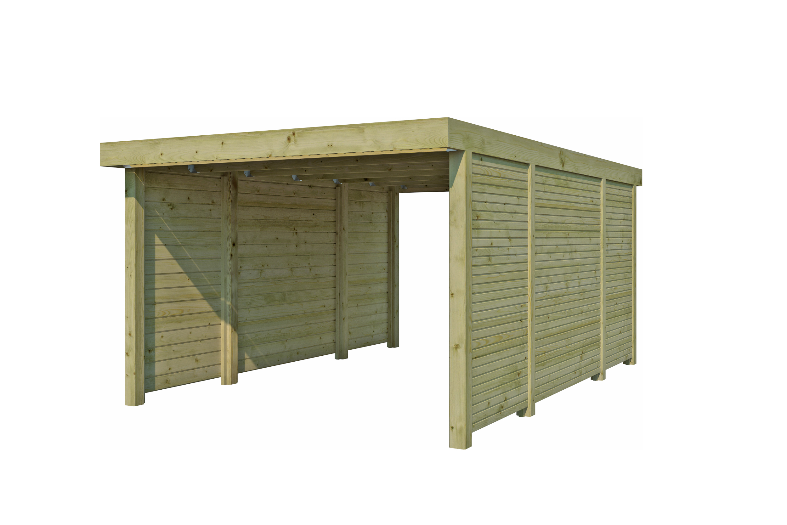 Woodlands Carport Q-Line QB Combinatie C 307 x 554 cm - Afbeelding 1