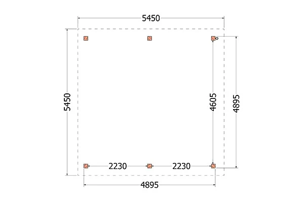 Trendhout Douglas Overkapping Toscane 545 x 545 cm - Afbeelding 2