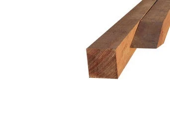 Hardhout Azobe Paal 7 x 7 cm (70 x 70 mm) Fijnbezaagd - Lengte 150 cm - Afbeelding 2