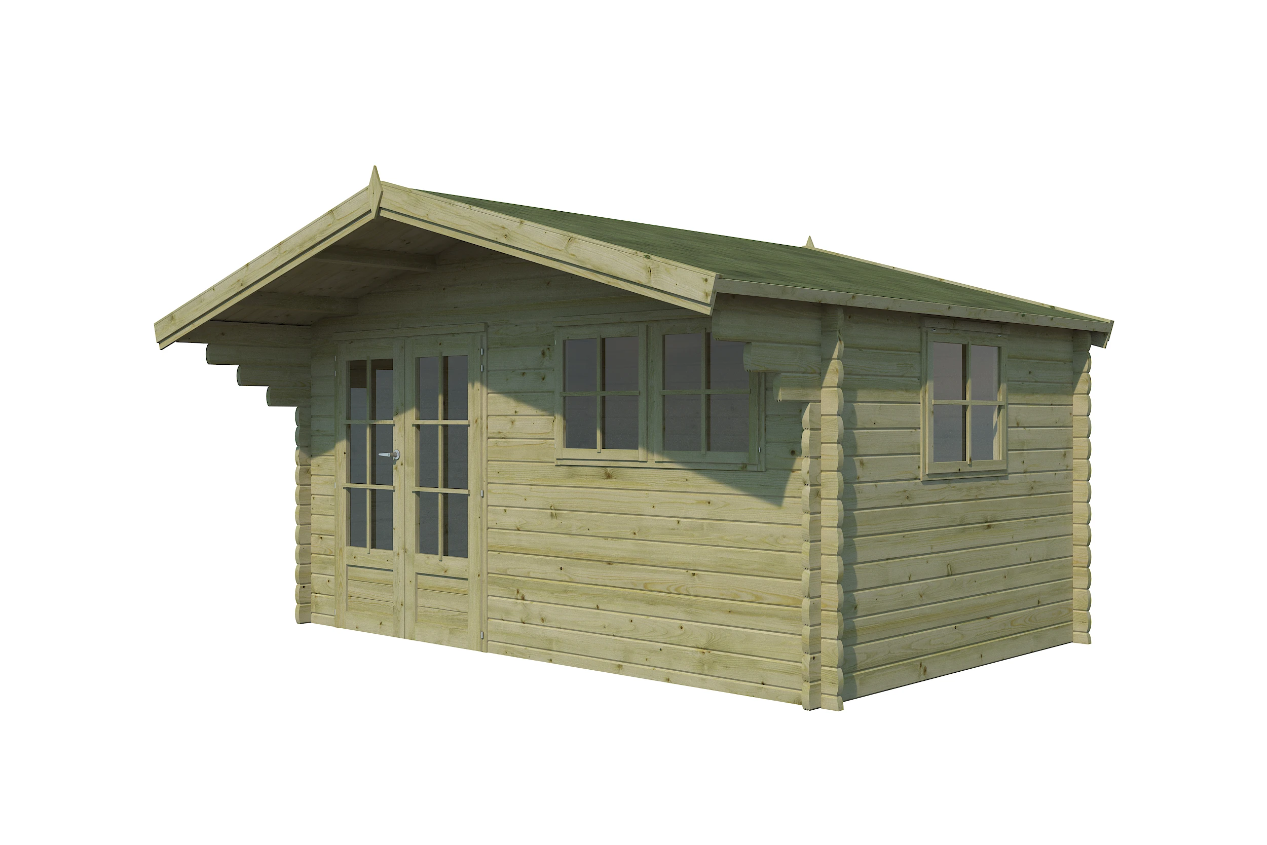 Woodlands Blokhut Koski Groen Geïmpregneerd 445 x 295 cm - Afbeelding 6