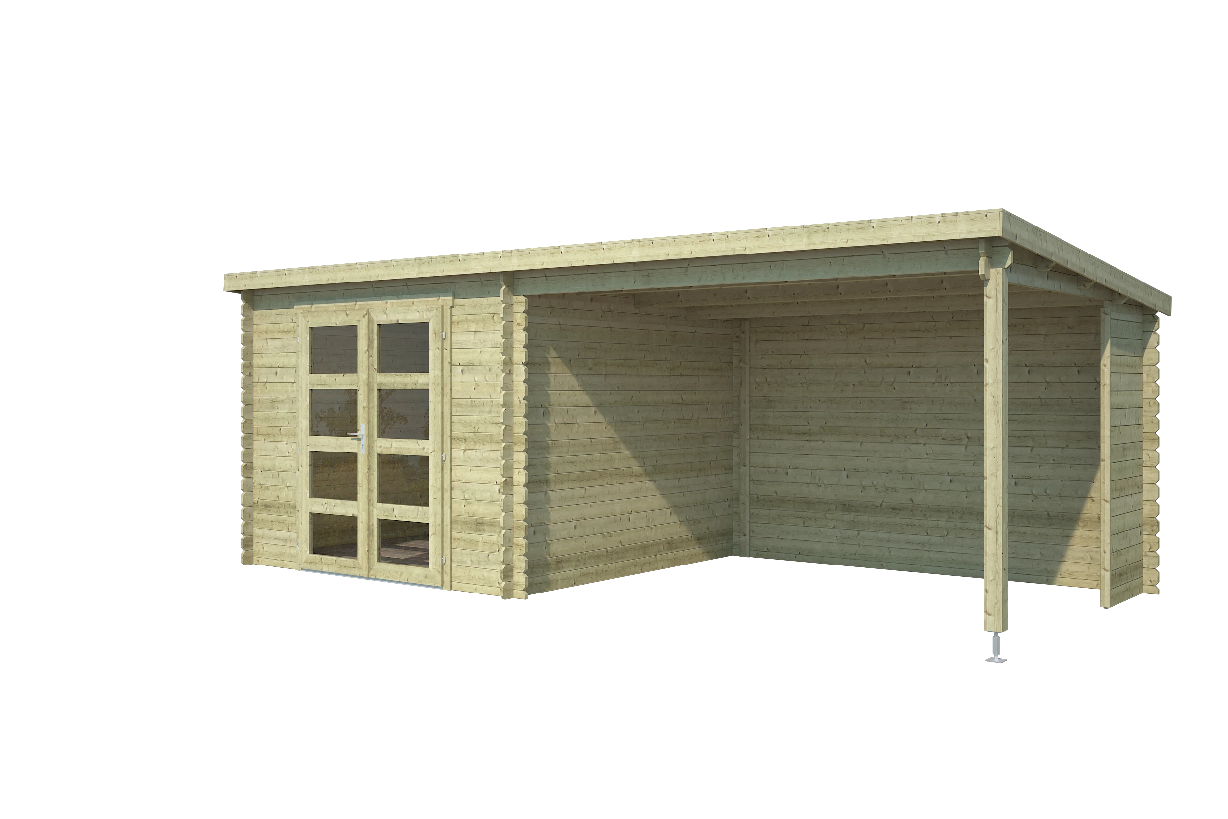 Outdoor Life Blokhut Manuel Groen Geïmpregneerd 600 x 275 cm - Afbeelding 2