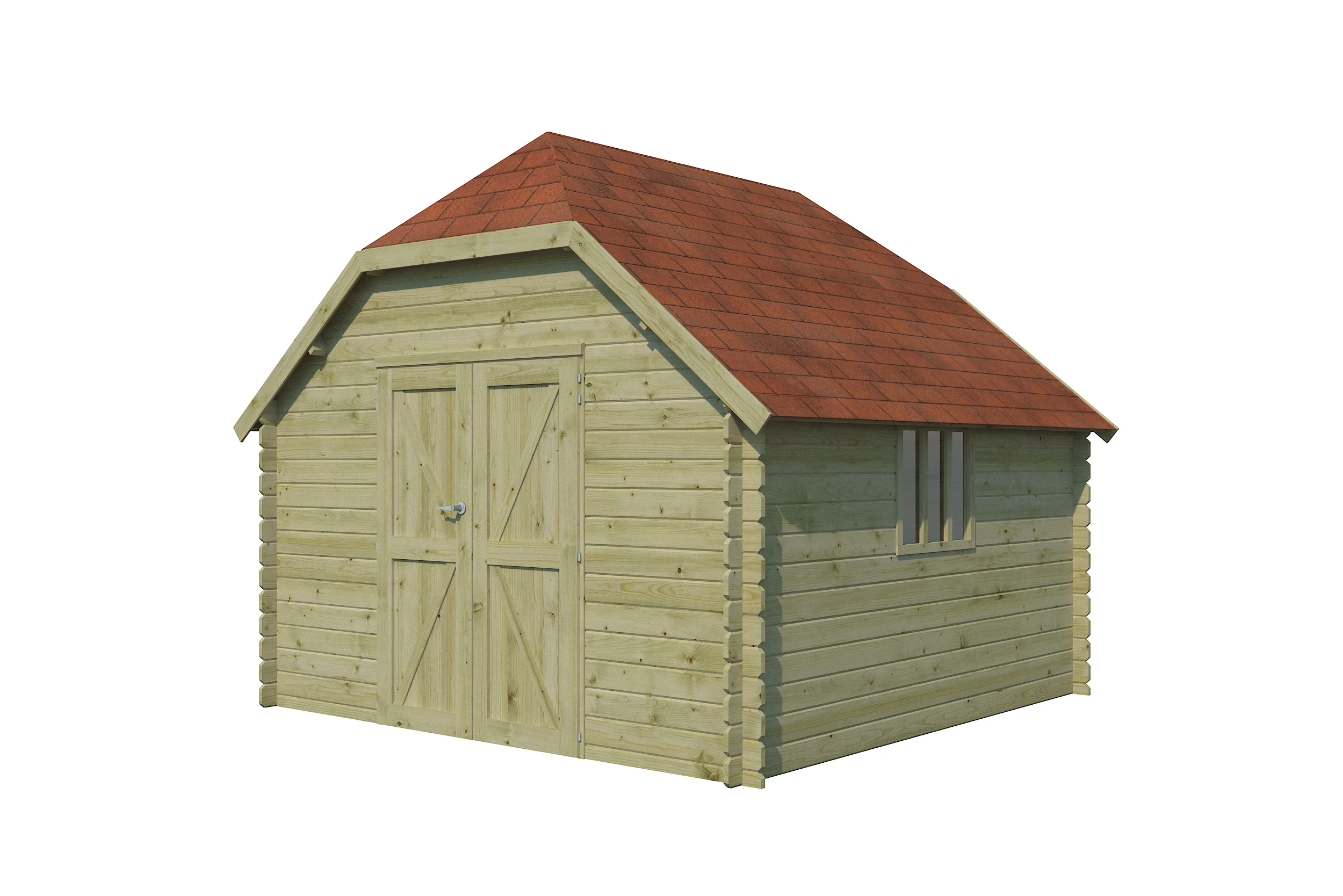 Woodlands Blokhut Oxford L Groen Geïmpregneerd 355 x 355 cm - Afbeelding 9
