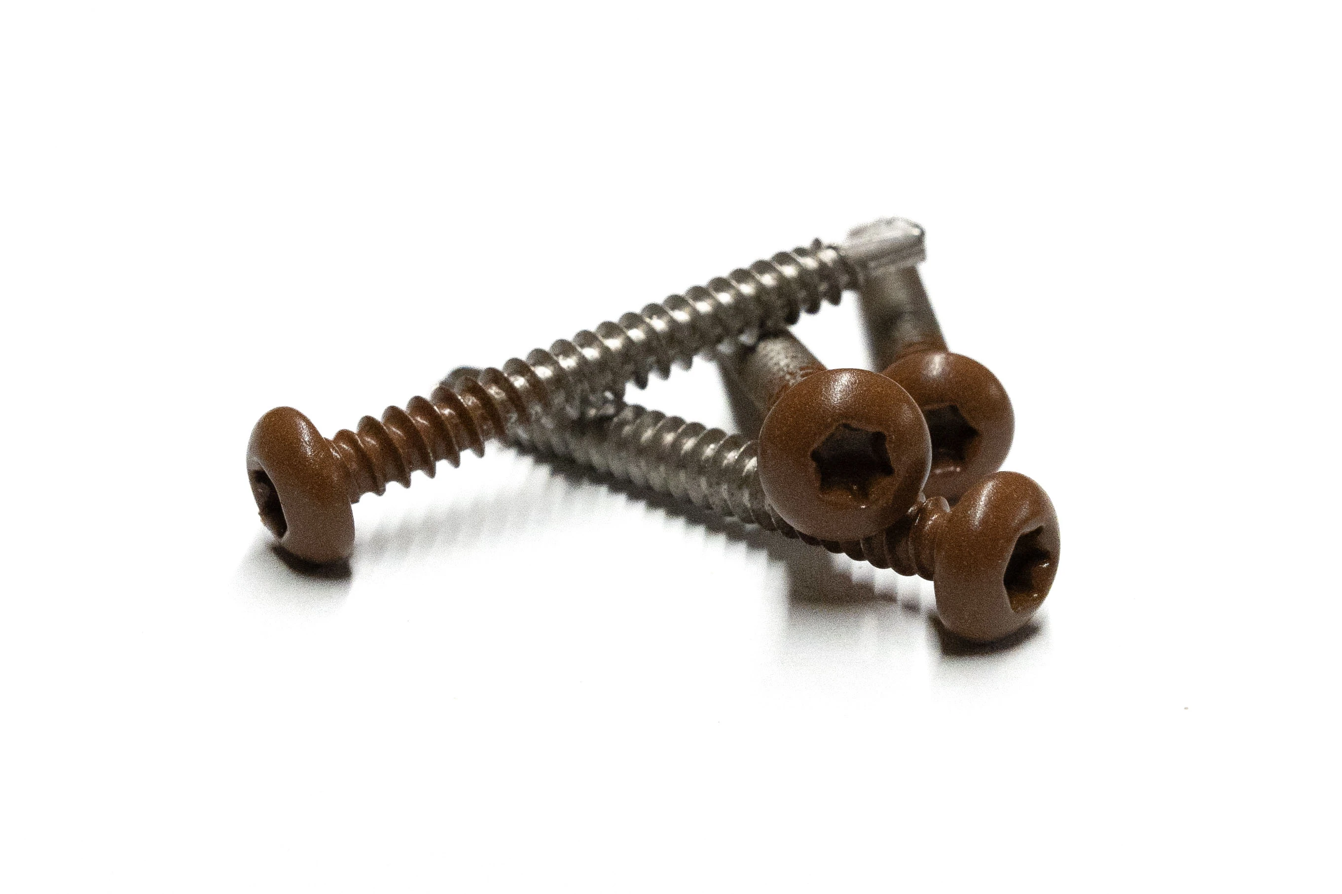 RVS Schroef Gekleurde Top Teak - Afbeelding 1