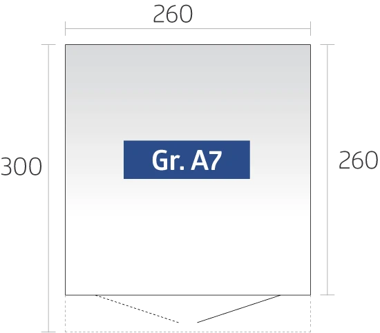 Biohort Berging Avantgarde met dubbele deur zilver 260 x 300 x 222 cm - Afbeelding 9