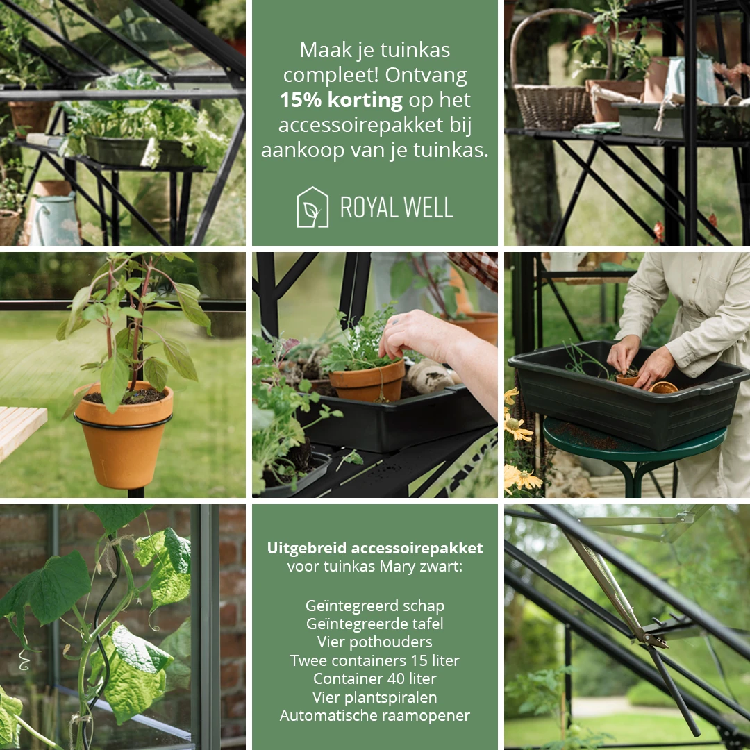 Royal Well Tuinkas Mary II Full Options Zwart - Afbeelding 4