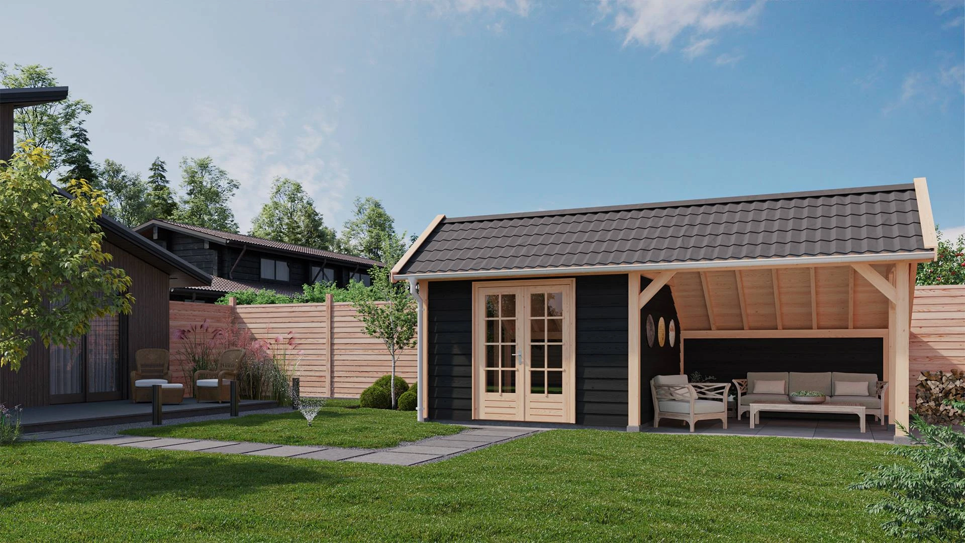 Douglas Kapschuur, 750 x 400, met achterwand en zijwand, Westwood Deluxe - Afbeelding 6