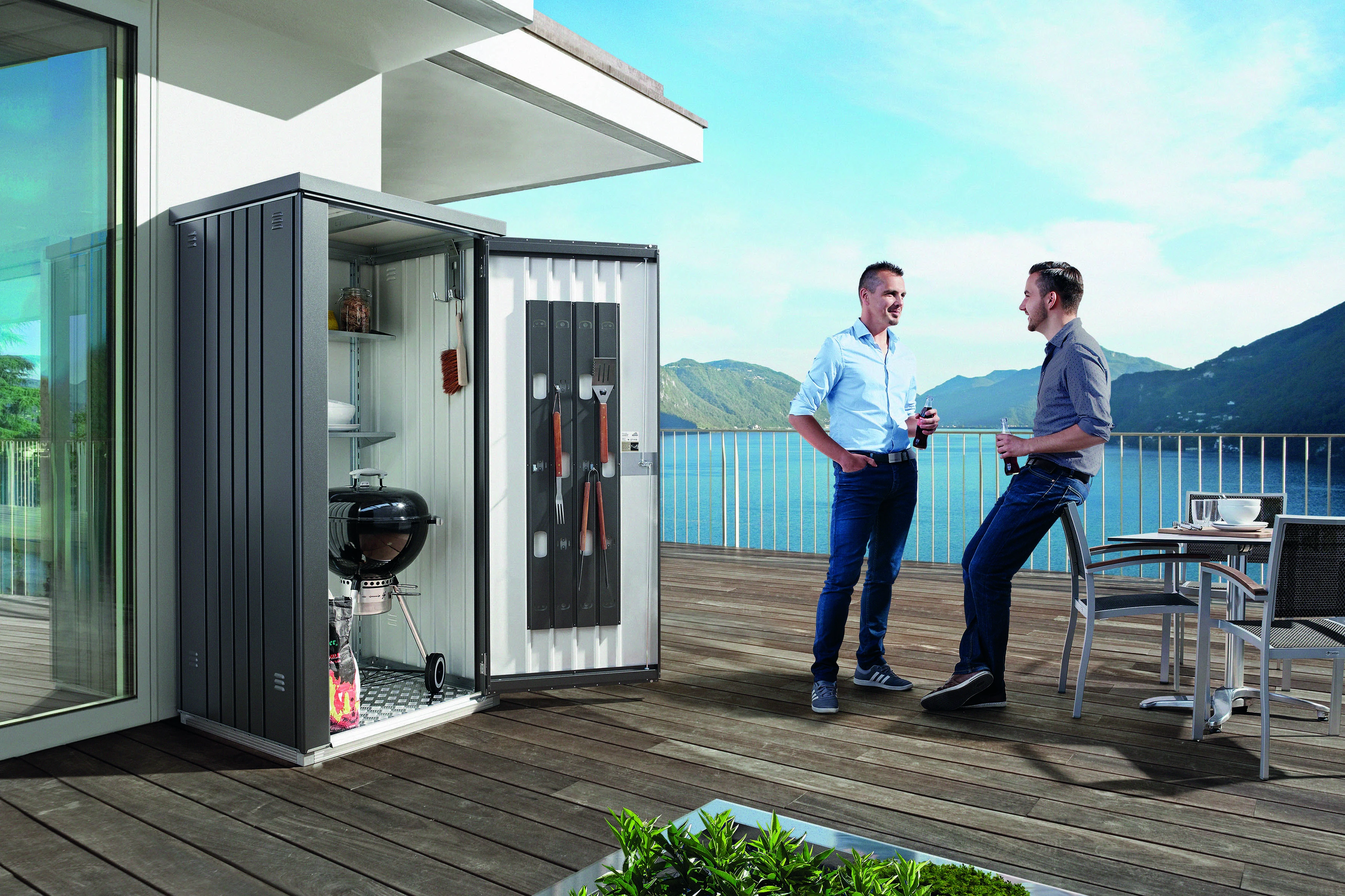 Biohort Tuinkast Donkergrijs 93 x 83 x 282.5 cm - Afbeelding 2