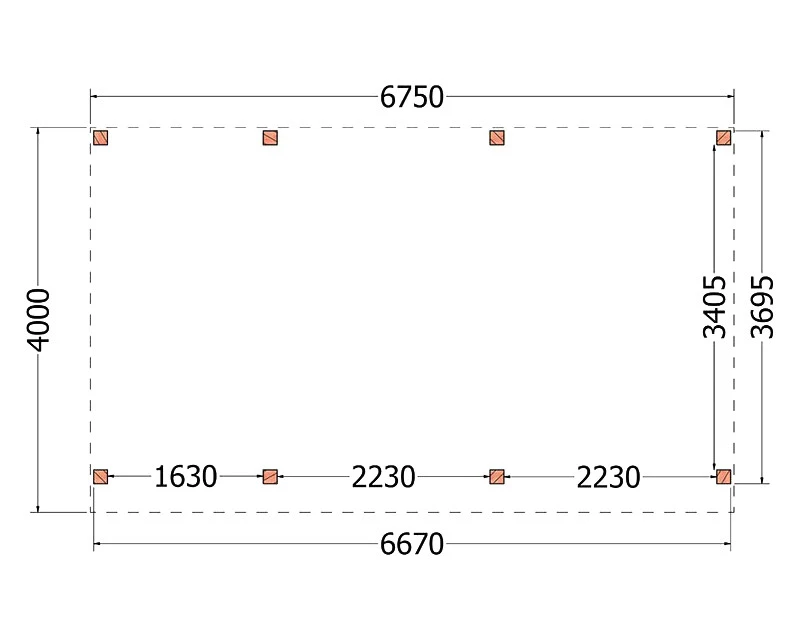 Trendhout Douglas Overkapping Refter 675 x 400 cm - Afbeelding 2