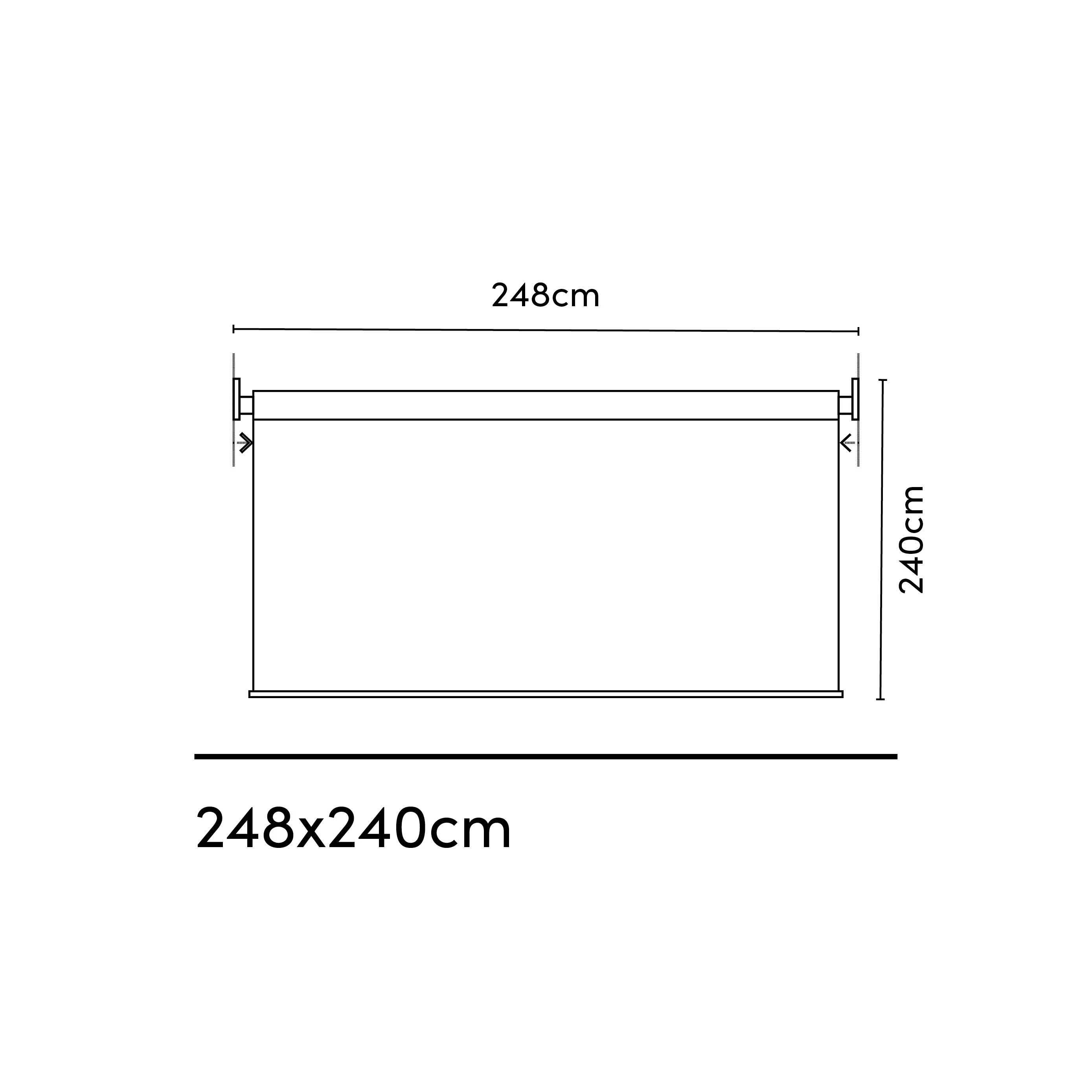 Platinum Buitenrolgordijn 248 x 240 cm Grijs - Afbeelding 2