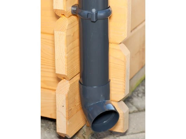 PVC Dakgoot Zadeldak GD16 Antraciet Verlengstuk - Lengte 175 cm - Afbeelding 3