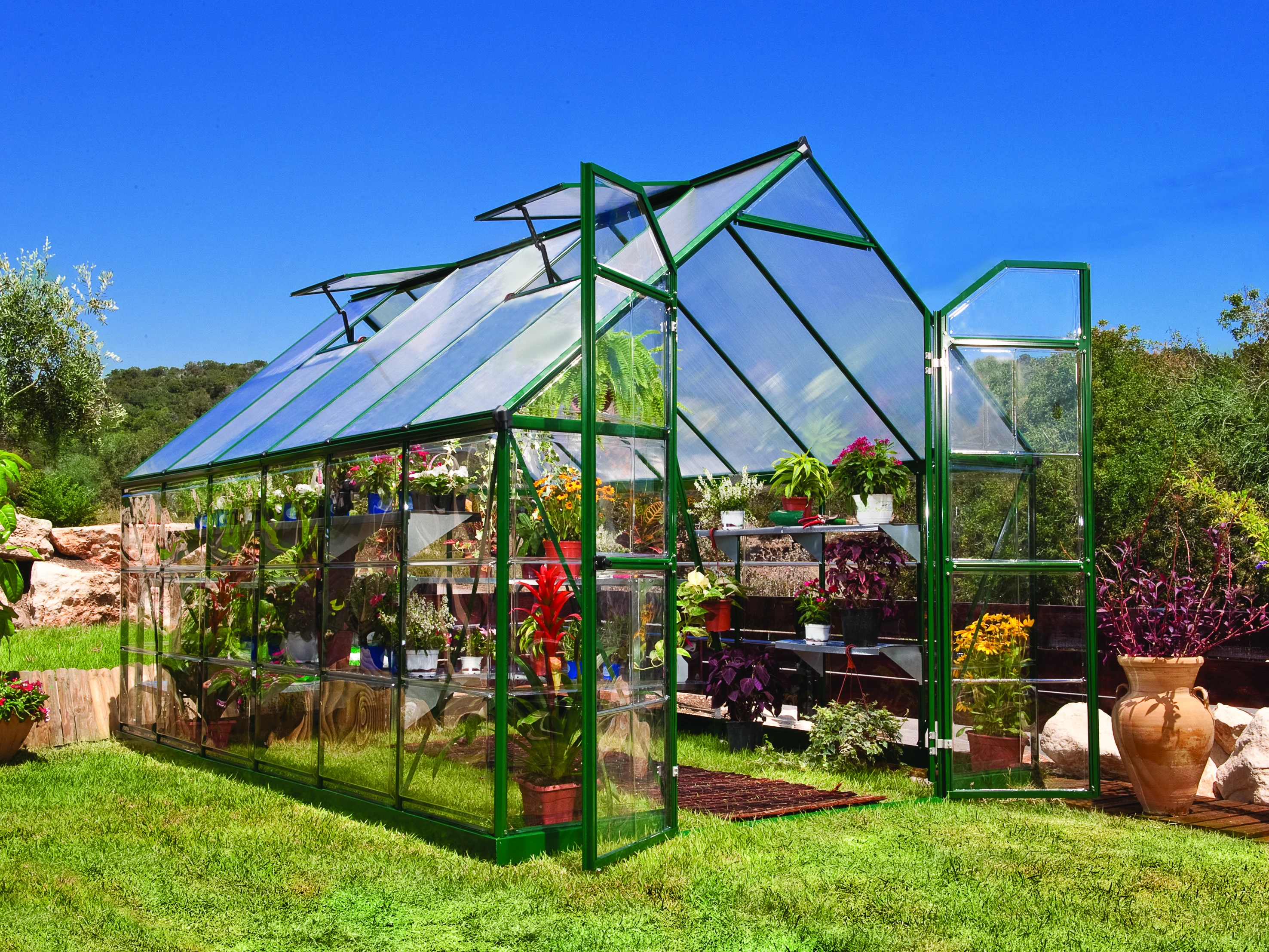 Palram Canopia Tuinkas Balance 244 x 367 cm Groen - Afbeelding 1