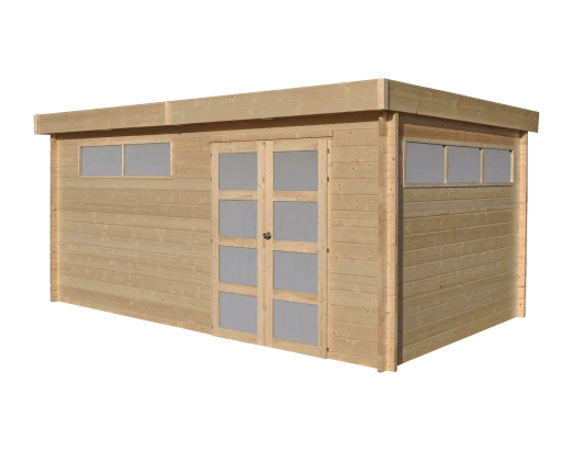 Woodlands Blokhut Modern Groen Geïmpregneerd 415 x 295 cm - Afbeelding 1