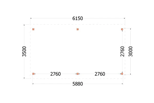 Trendhout Douglas Overkapping Zadeldak Betula 615 x 350 cm - Afbeelding 2