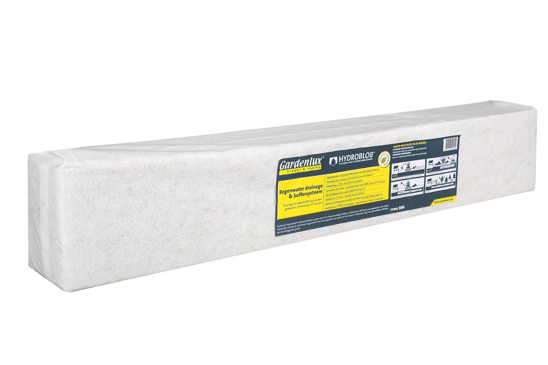 Gardenlux Hydroblob D34 120 x 15 x 20 cm - Afbeelding 1