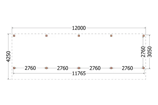 Trendhout Douglas Kapschuur De Heerd 1200 x 425 cm - Afbeelding 2