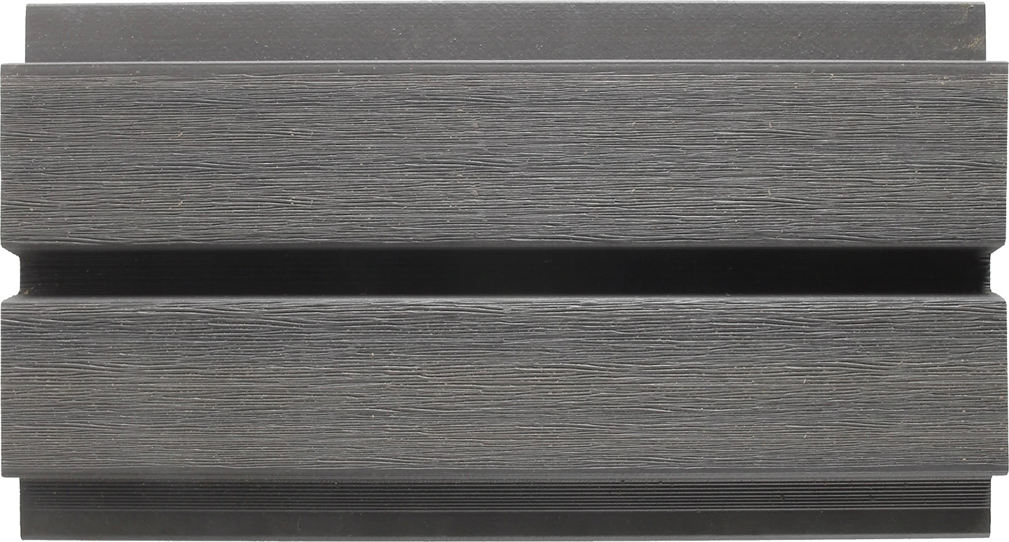 Composiet Rhombusprofielplank 3.3 x 17 cm (33 x 170 mm) Donkergrijs - Lengte 290 cm OP = OP - Afbeelding 2