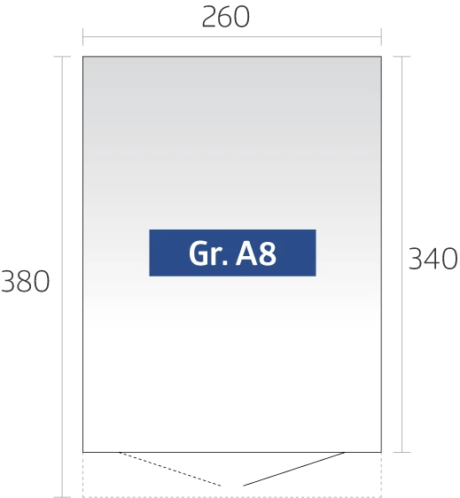 Biohort Berging Avantgarde Enkele Deur Zilver 260 x 380 x 222 cm - Afbeelding 9