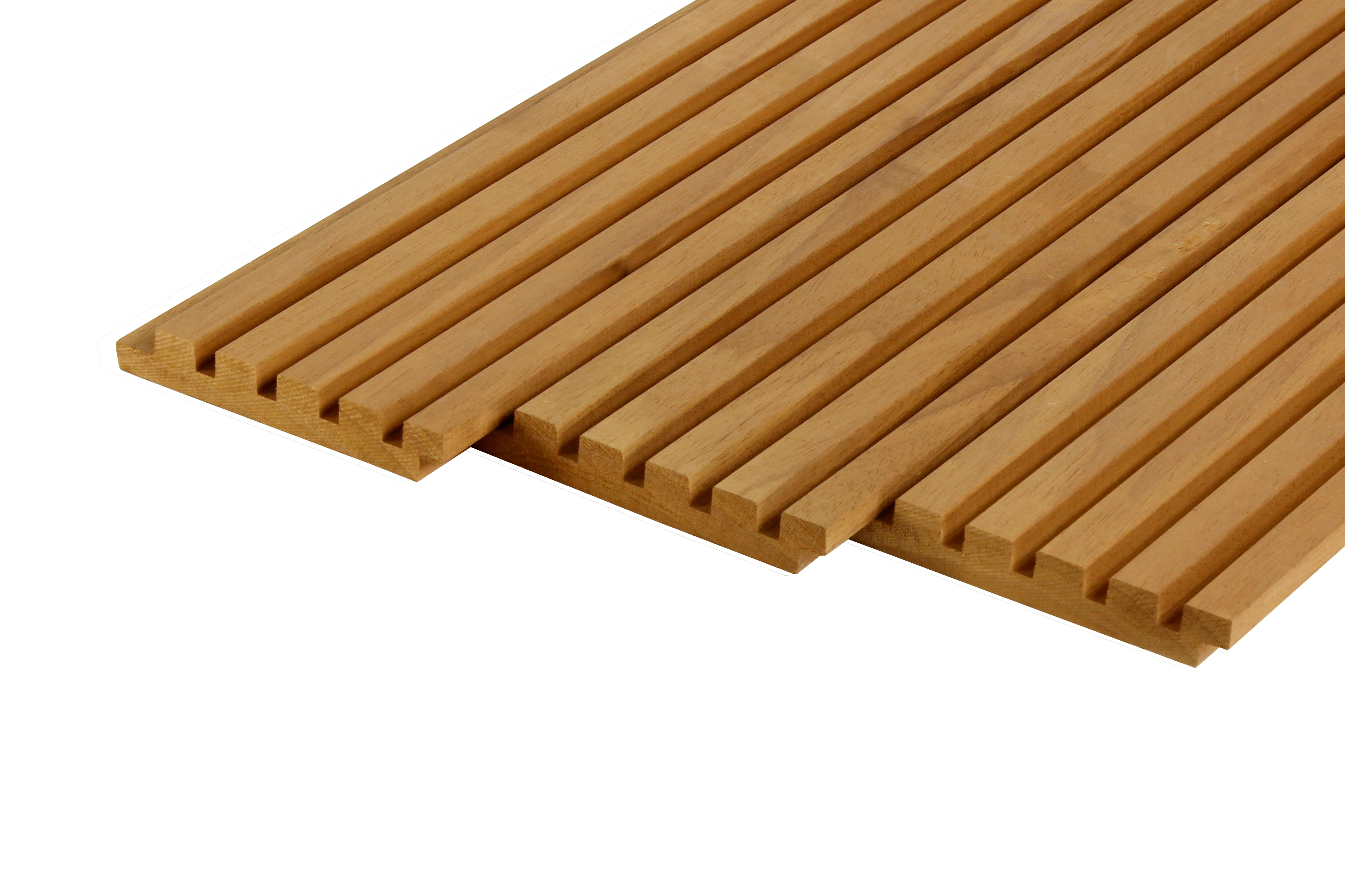 Thermowood Ayous Rhombusprofielplank Five Rib 2.1 x 13.8 cm (21 x 138 mm) - Lengte 215 cm - Afbeelding 4