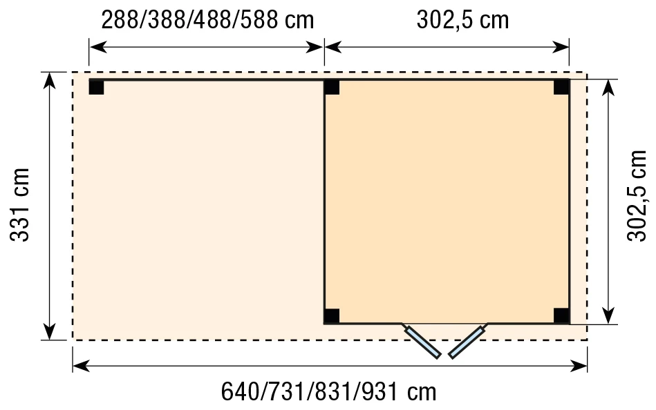 Douglas Tuinhuis Roek 600 x 300 cm - Afbeelding 3