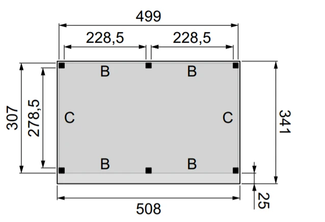 Hillhout Buitenverblijf L Antraciet Zonder Wanden 500 x 310 cm OP = OP - Afbeelding 2
