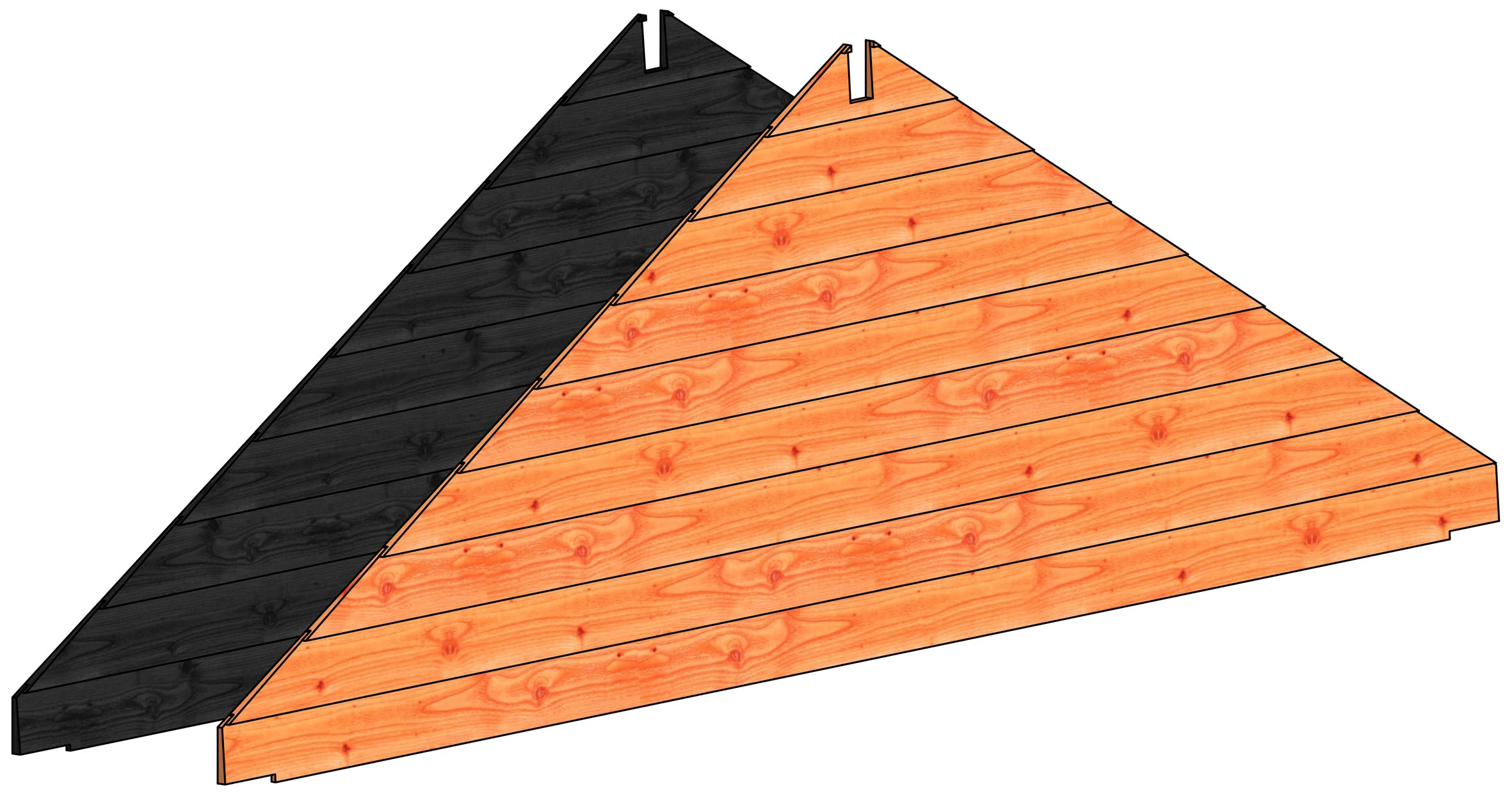 Trendhout TopGevel Kapschuur De Hoeve XL Zwart - Afbeelding 1