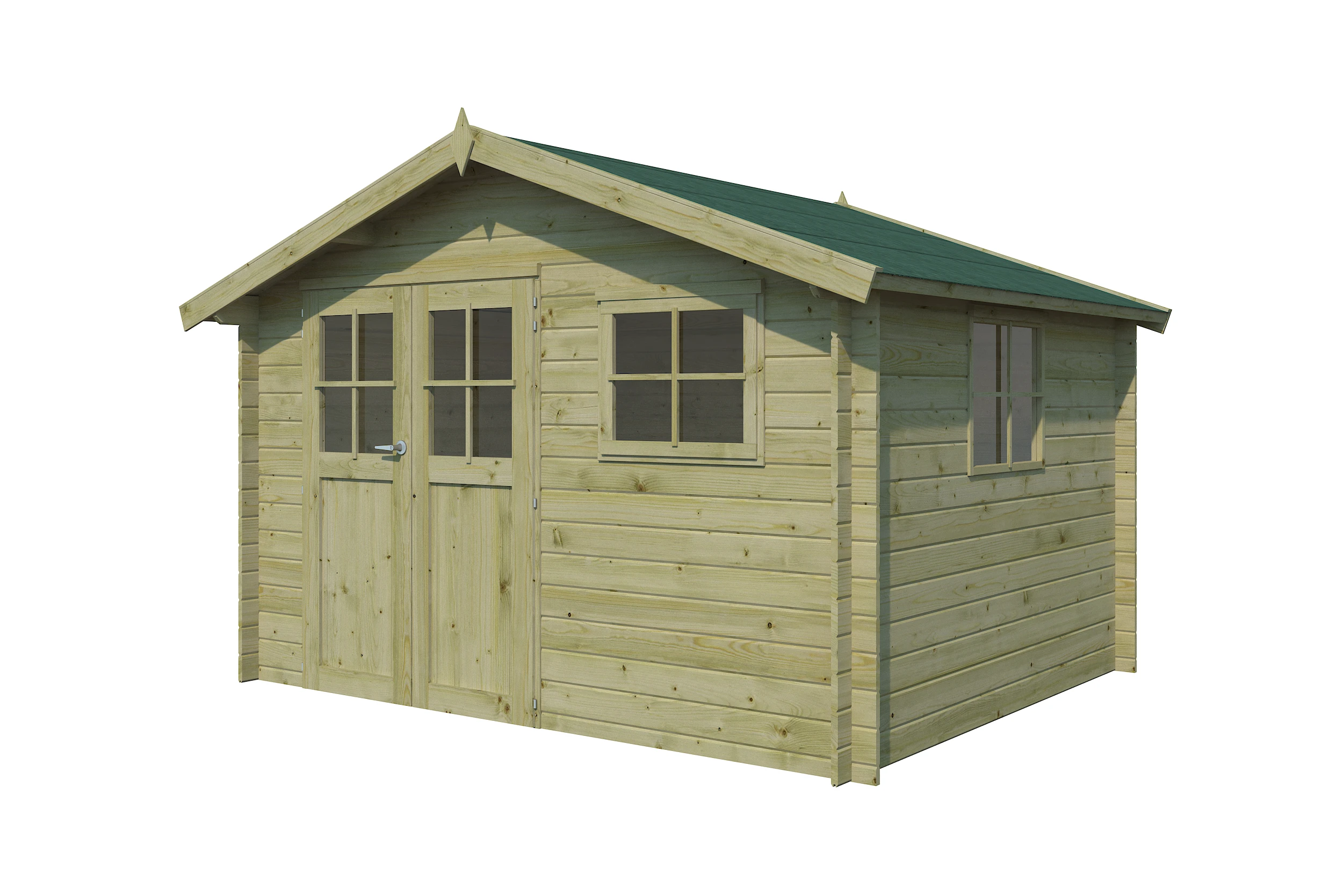 Woodlands Blokhut Oregon Groen Geïmpregneerd 295 x 205 cm - Afbeelding 2