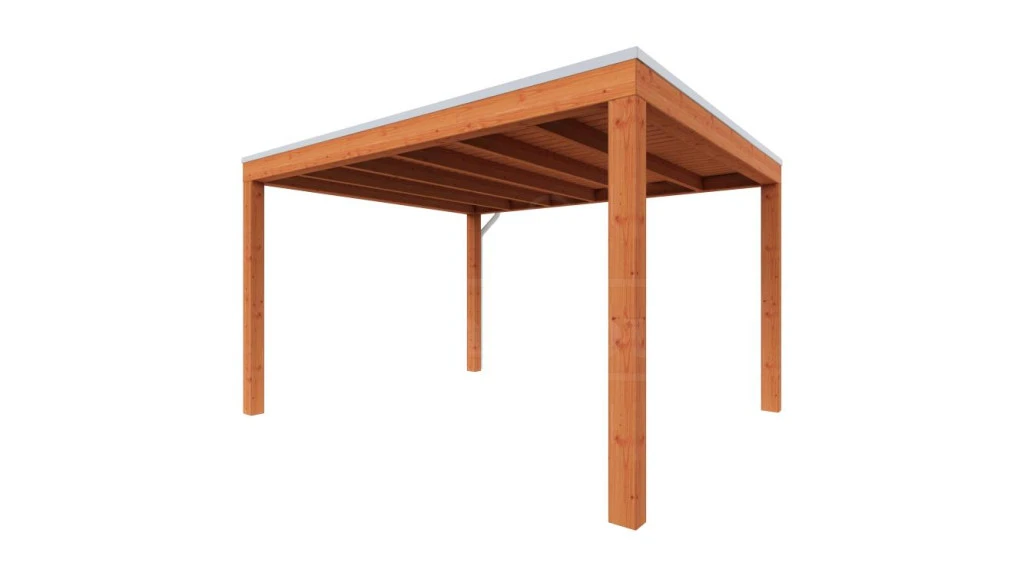 Trendhout Douglas Overkapping Palermo 370 x 370 cm - Afbeelding 1