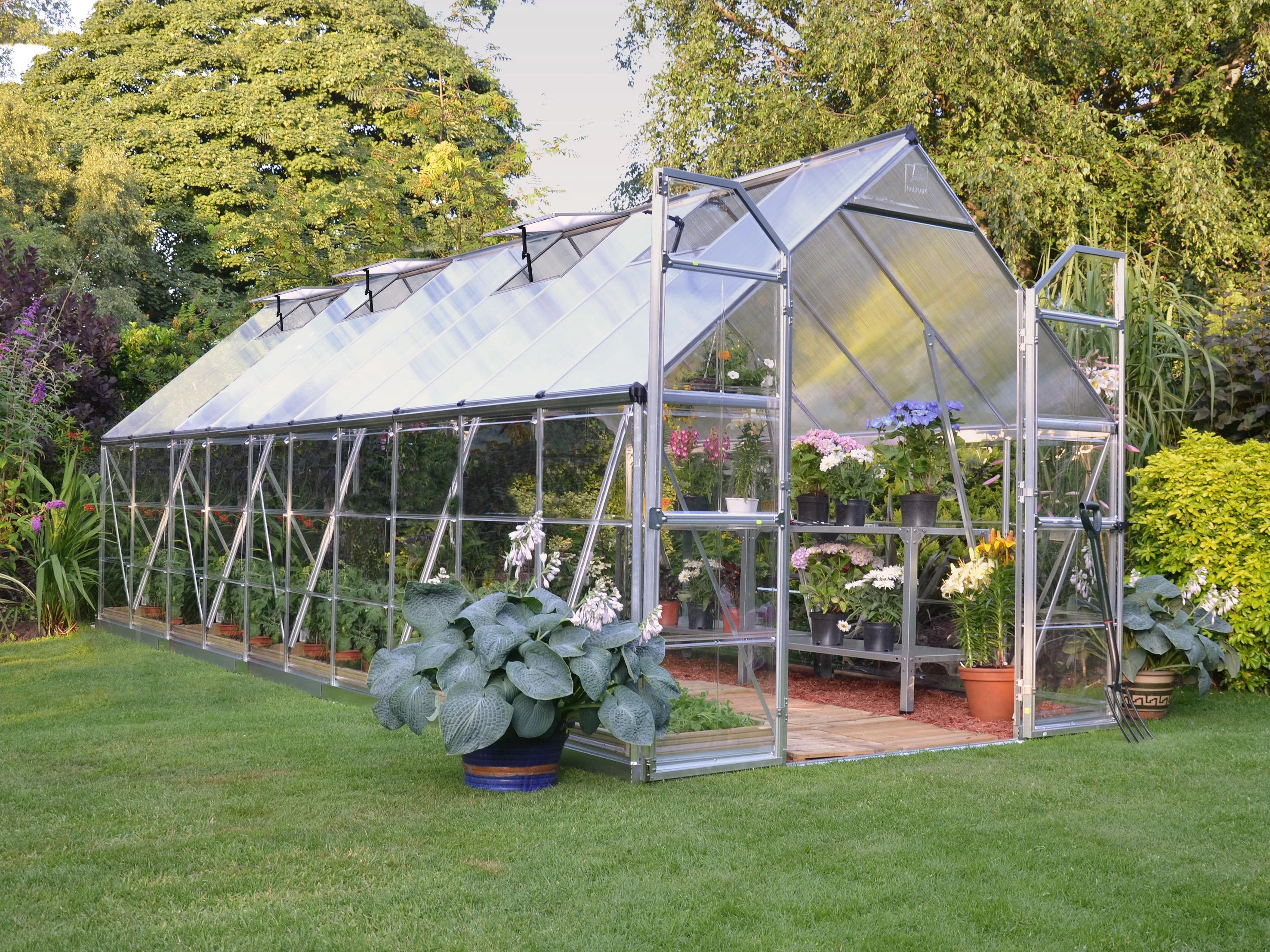 Palram Canopia Tuinkas Balance 244 x 607 cm Zilver - Afbeelding 1