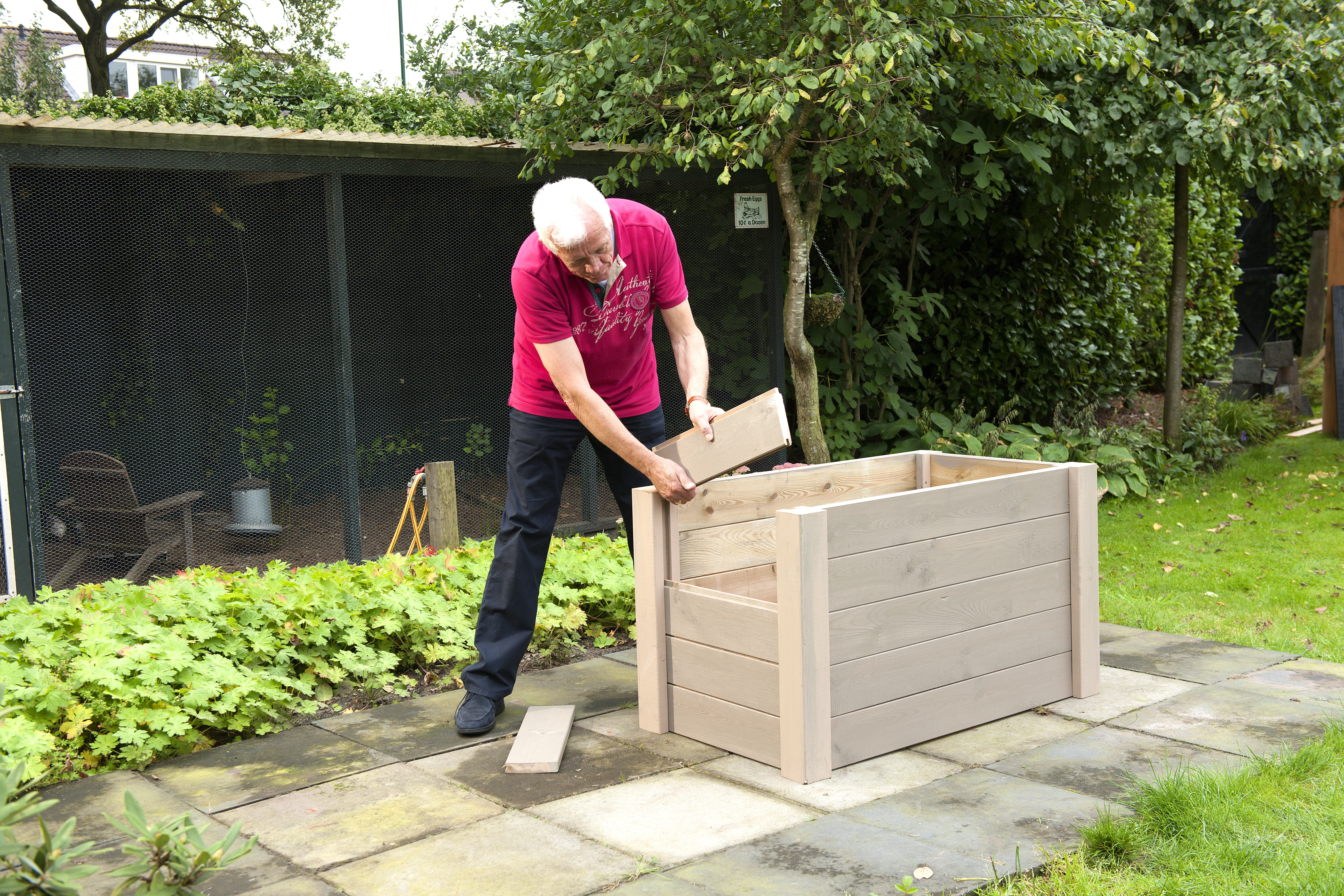 Grenen Tussenpaal met sleuf 8.8 x 8.8 cm (88 x 88 mm) - Lengte 270 cm - Afbeelding 4