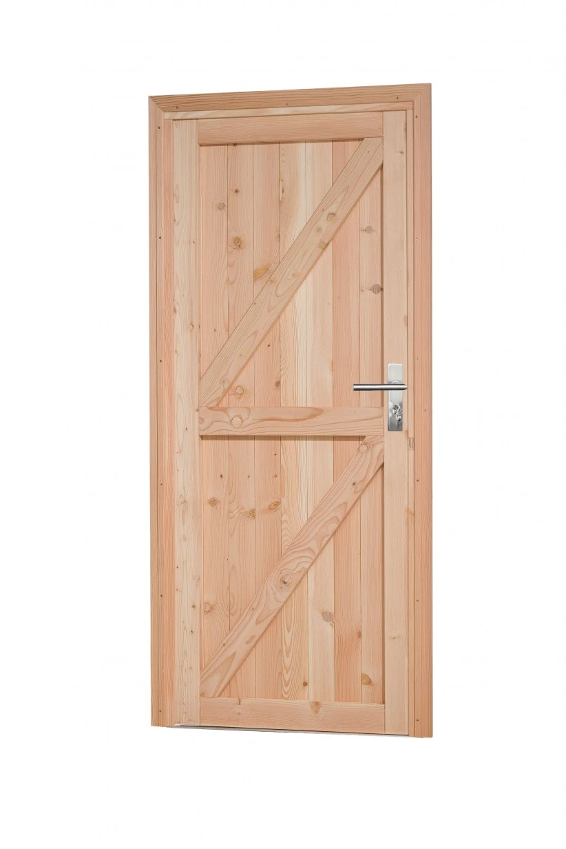 Douglas Enkele Deur Dicht - 90 x 201 cm - Kleurloos Geïmpregneerd - Rechtsdraaiend - Afbeelding 3