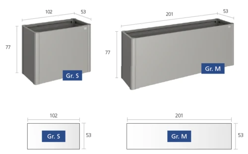 Biohort Kweekbed Belvedere Kwarts Grijs Metallic S 102 x 53 cm - Afbeelding 4