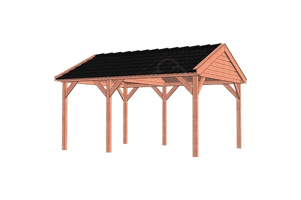 Trendhout Douglas Overkapping Zadeldak Beluta 505 x 415 cm - Afbeelding 1