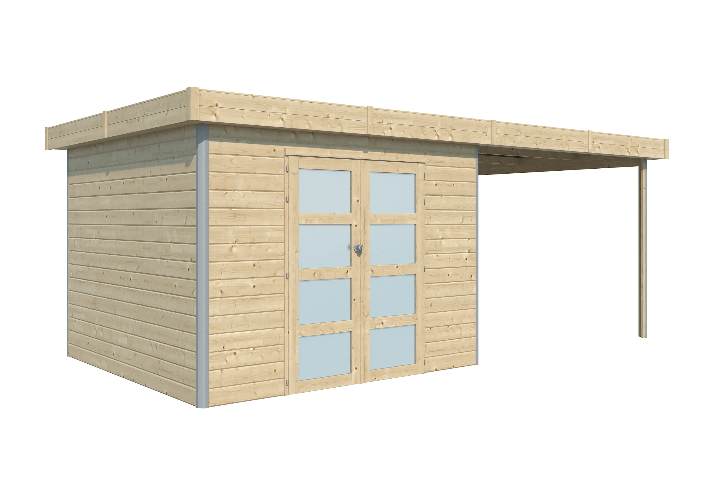 Woodlands Blokhut Kasuko met Overkapping en Dakisolatie 580 x 295 cm - Afbeelding 2