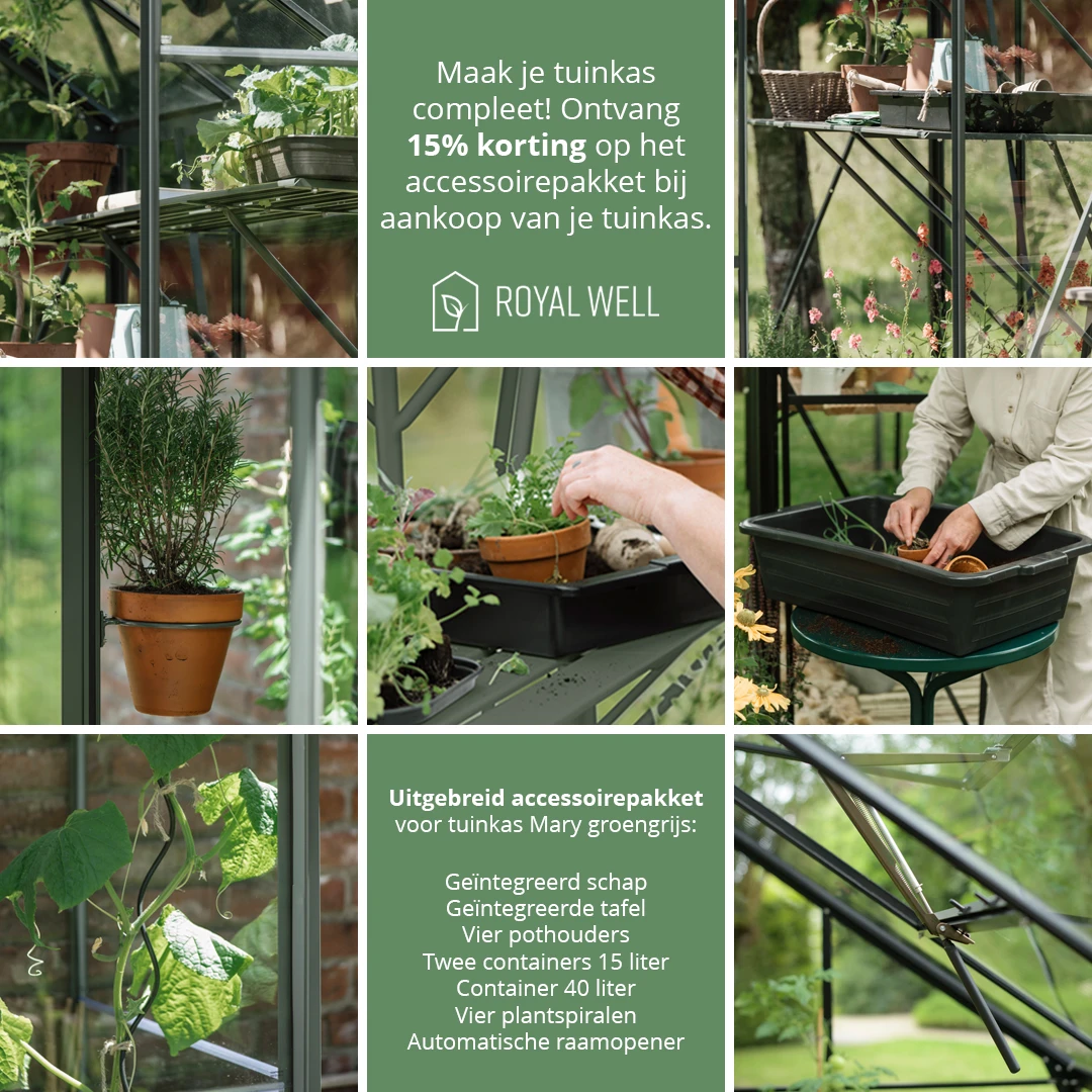 Royal Well Tuinkas Mary II Full Options Groengrijs - Afbeelding 4