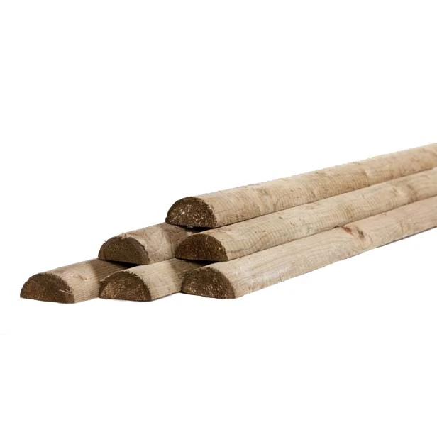 Vuren Halfronde Regel 3.5 x 7 cm (35 x 70 mm) - Lengte 250 cm - Afbeelding 1