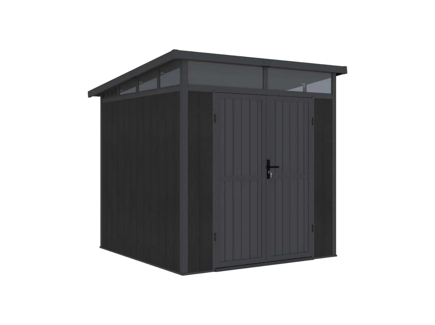 Blokhut Composiet Modern Donkergrijs 215 x 215 cm - Afbeelding 2