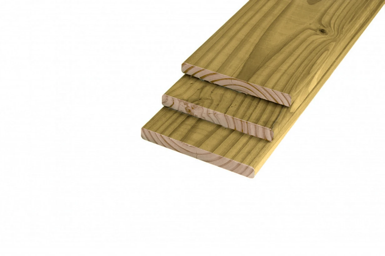 Douglas Plank 1.8 x 16 cm (18 x 160 mm) Geschaafd Geïmpregneerd - Lengte 180 cm - Afbeelding 3