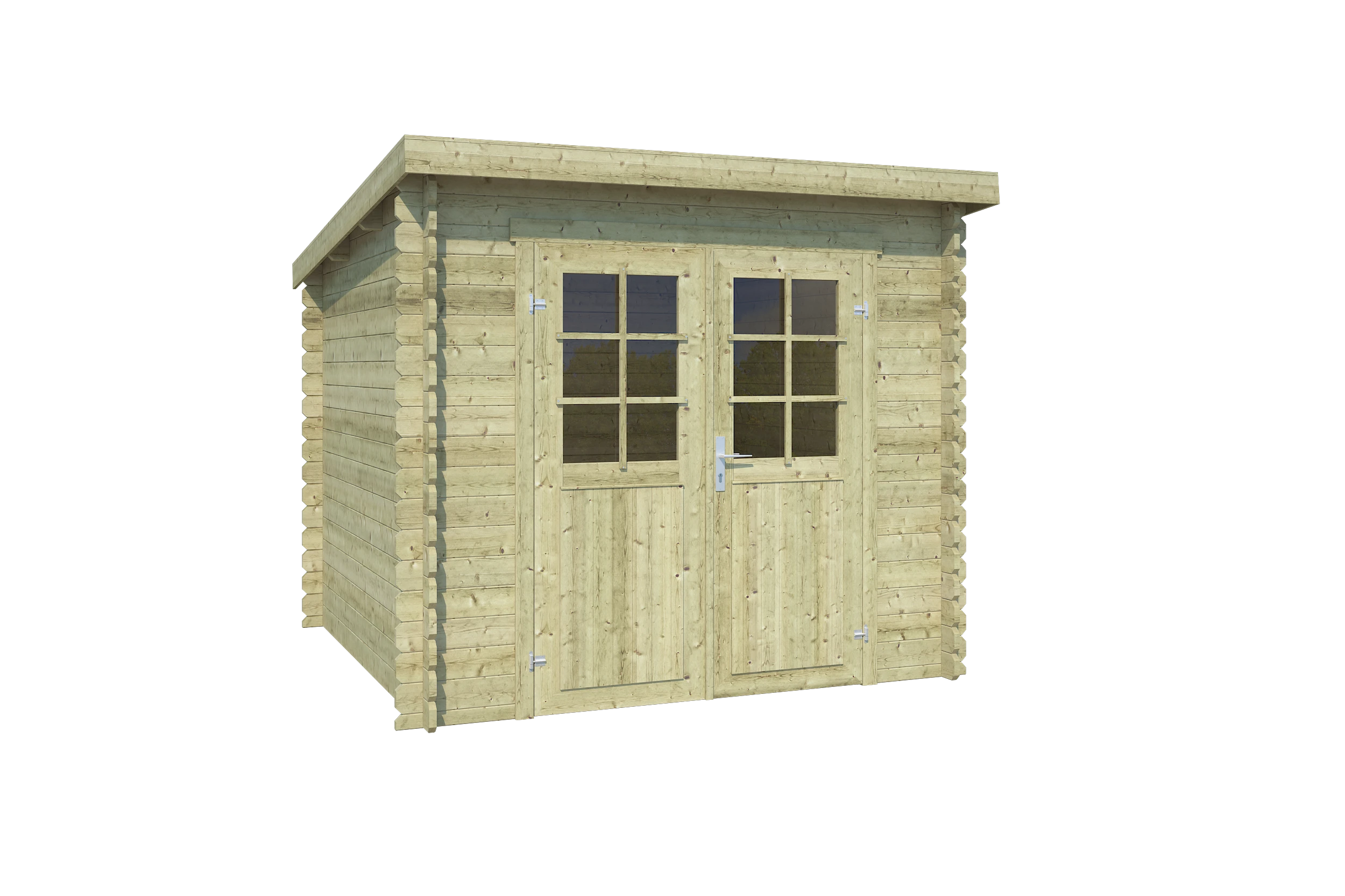 Outdoor life Blokhut Indi Groen Geïmpregneerd 230 x 230 cm - Afbeelding 2