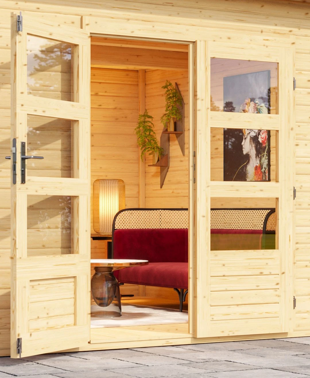 Karibu Tuinhuis Trittau 3 317 x 333 cm - Afbeelding 7