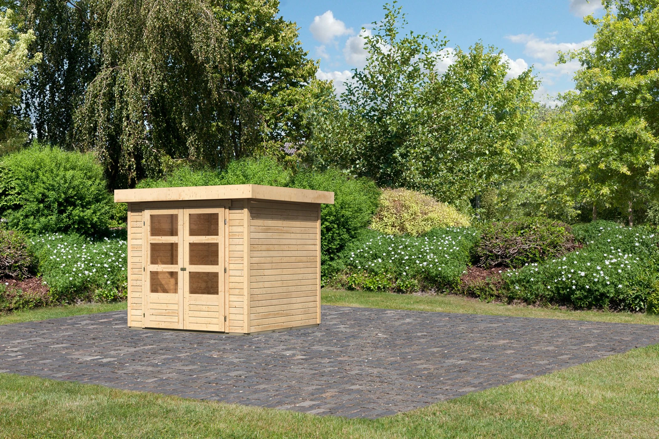 Tuinhuis Askola 2 242 x 238 cm - Afbeelding 1
