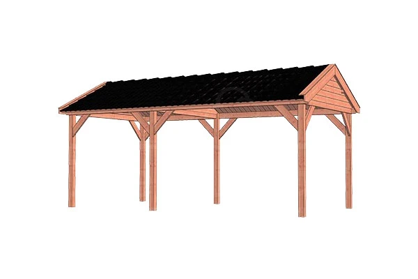 Trendhout Douglas Overkapping Zadeldak Betula 630 x 350 cm - Afbeelding 1